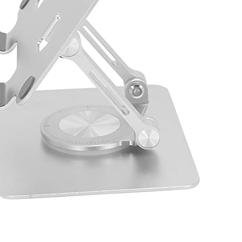 Adjustable Tablet Stand, Portable Monitor Stand, 360 Degree Rotation Folding Hollow Cooling Tablet Stand Holder Heavy Duty Aluminum Desktop Tablet Dock for Pad Phone