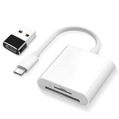 SD Card Reader for iPhone 15/16/17, USB C to SD Memory Card Adapter for iPad, Digital Camera Adapter iPhone,Supports SD and TF Card for iPad,Plug and Play No App Required - size: Dual Slots(SD+TF for USBC)