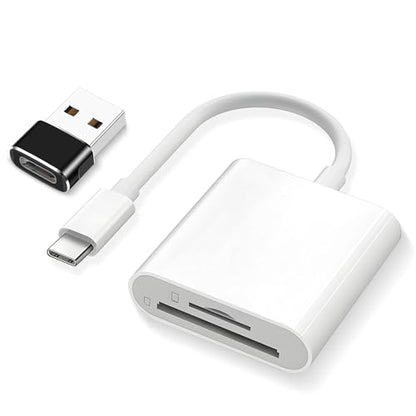 SD Card Reader for iPhone 15/16/17, USB C to SD Memory Card Adapter for iPad, Digital Camera Adapter iPhone,Supports SD and TF Card for iPad,Plug and Play No App Required - size: Dual Slots(SD+TF for USBC)