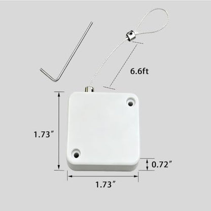 Retractable Cable Lock with Cable tie, to Prevent Loss of Various adapters and Security Locks During Meetings,Also for exhibits, Remote Controls and Harnesses (2, 6.6ft) - size: 6.6ft