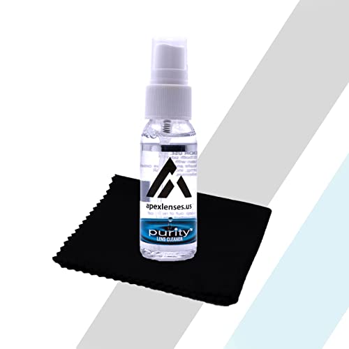 Apex Lens Cleaner Spray Solution for Reading Eye Glasses | Sunglasses | Phone and Laptop Screens | Cleaning Cloth Included (1)