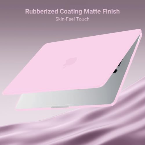 MOSISO Compatible with MacBook Air 15 inch Case M5 2026 M4 M3 M2 2025-2023 | A3448 A3241 A3114 A2941, Scratch-Resistant Protective Hard Shell Case&Keyboard Cover&ScreenFilm&Pouch, Dusty Pink - color: Dusty Pink