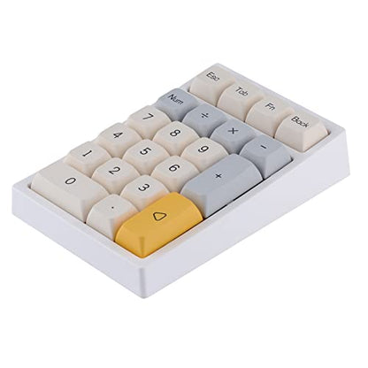 EPOMAKER TH21 21 Keys Hot Swap 2.4Ghz/Bluetooth 5.0/Wired Programmable RGB Mechanical Gaming Numpad with XDA Profile PBT Keycaps for Win/Mac (Geometry Grey, Gateron Pro Red)