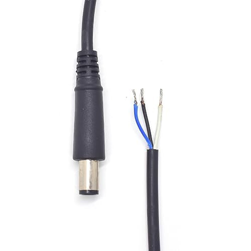 2Pack 1FT 7.4x5.0mm DC 3 Wire Power Pigtail Cable for HP Dell Laptop Repair | 7.4mm x 5.0mm Male Plug, 0.3M 3 Wire Bare Open End Cable, Power Adapter Cord for HP DELL 19V Charger, Power Supply DIY Repair - size: 7.4mm x 5mm Male