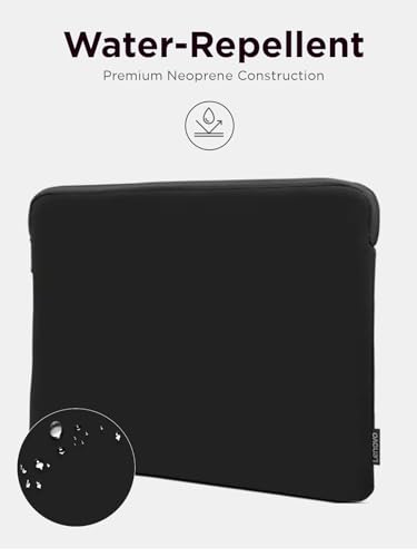 Lenovo Basic Laptop Sleeve 15.6 Inch Notebook/Tablet Compatible with MacBook Air/Pro Neoprene Material - Soft Fleece Lining - Zippered Top Opening - Black - size: 15.6 inch