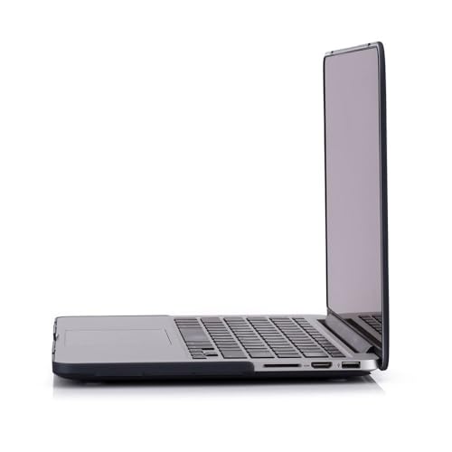 RUBAN Case For MacBook Retina Pro 15 inch A1398 (2015-2012) , Plastic Smooth Matte Hard Case Shell with TPU Keyboard Cover, Black - color: black