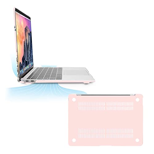 MOSISO Compatible with MacBook Air 13 inch Case M1 2022-2018, Pink | Retina Display, Plastic Garden Flowers Hard Shell&Keyboard Cover&Screen Protector, Release A2337 M1 A2179 A1932 - color: Pink