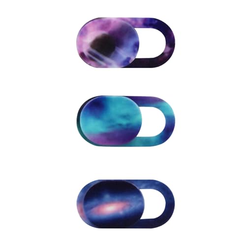 Camera Cover Slide 3 Packs, Webcam Cover Ultra Thin Sticker Privacy Protector fit for MacBook Pro, iMac, iPad Pro, and More Laptop or Tablet, Colorful Space - color: Colorful Space (3S)