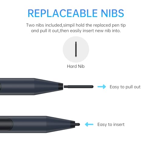 Stylus Pen for HP Omnibook X Flip Envy/Pavilion/Spectre x360 300Day Battery | Active Stylus Pen with Smooth Writing, MPP 1.51 Tilt Pen with Pressure Sensitivity & Palm Rejection for Drawing, Note-Taking - color: black