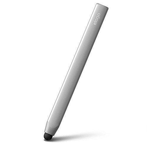 elago Premium Aluminum Grip Stylus Pens for All Touch Screen Tablets | Soft Touch Pen-Point, Precise Touch and Control, Extra Rubber Tip Included, Ergonomic Grip, Comfortable Grip (Silver) - color: Silver