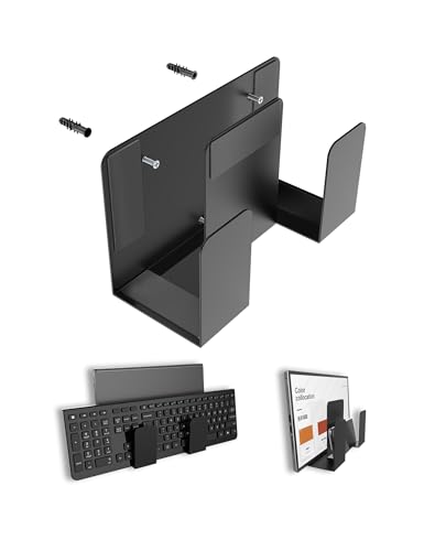 Multifunctional Laptop Wall Mount Cable Box Mount, (Black) | Fit for Router/ Modem Keyboard Holder Fits Display and tablet organizer on the wall