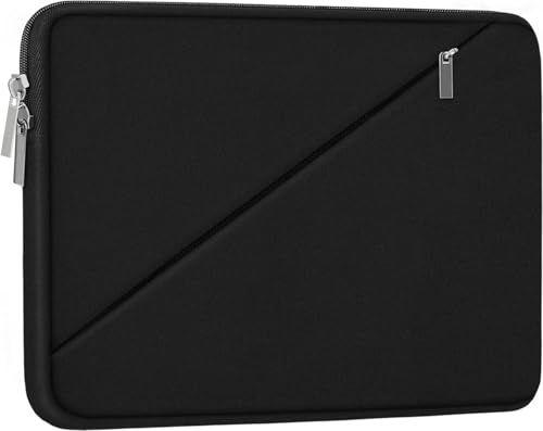 Laptop Sleeve 15 inch, Traveling Carrying Computer Bag with Zippered Pocket, Shockproof Protective Laptop Case Compatible for 15.4 in HP, Dell, Acer, Asus, Lenovo, Apple Notebook, Black - color: Black, size: 15 inch