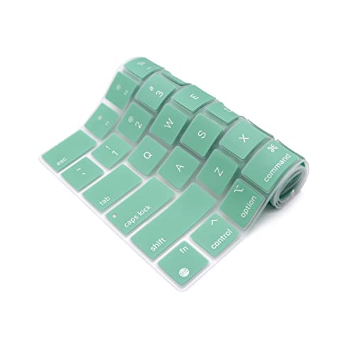 Se7enline Compatible with MacBook Keyboard Cover Skin for Mac Neo & Air 13/15 & Pro 14/16 inch (M5 M4 M3 M2 M1 A18 Pro) 2026/2025/2024/2023/2022/2021 Silicone Waterproof Dustproof Durable,Aqua Green - color: Aqua Green