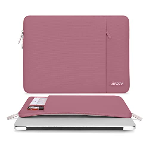 MOSISO Laptop Case 13 inch, Laptop Sleeve Bag with Pocket | Compatible with MacBook Neo A3404 2026/Air/Pro 13 M5/M4/M3/M2/M1 2026-2016, Polyester Vertical Computer Bag, Dusty Rose - color: Dusty Rose, size: 13 inch