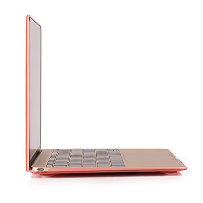 Compatible with MacBook 12 Inch A1534 - Slim Snap On Hard Shell Protective Cover and Keyboard Cover (Pink) - color: Pink