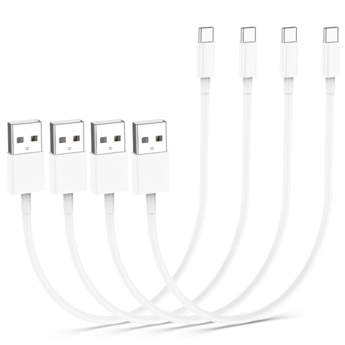 Vienceen 6 Inch USB to USB C Cable, Type C Charger Cord 0.5ft [CarPlay] Short iPhone Car Charger Cable for iPhone 17/16/15, iPad Pro and Charging Station - size: 0.5FT, style: 4-Pack, USB-A to USB-C