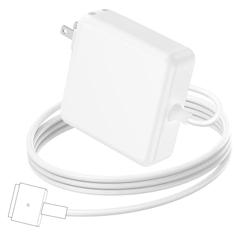 Mac Book Air Charger Replacement, 45W Power T-tip Magnetic DC Connector Adapter for Mac Book Air 11 inch and 13 inch (Between 2012-2017) (White)