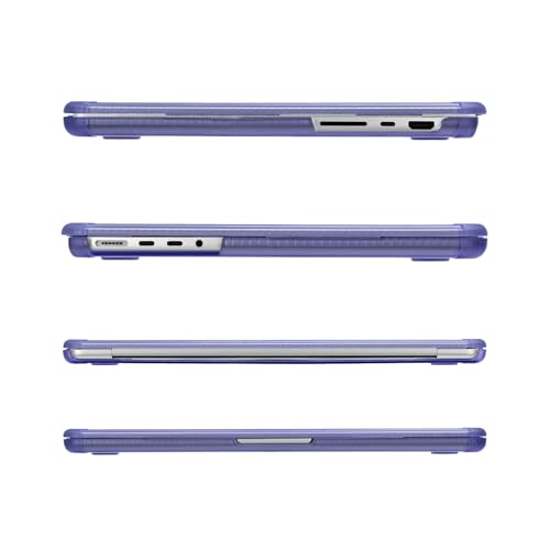 MOSISO Compatible with MacBook Pro 14 inch Case M5 M4 M3 M2 M1 2026-2021 | 3 in 1 Kit Anti-Crack Hard Shell with TPU Bumper, A3427 A3426 A3434 A3112 A3185 A3401 A2918 A2992 A2779 A2442, Lavender Gray - color: Lavender Gray
