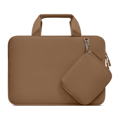 MOSISO Laptop Case 16 inch, 15-15.6 inch Laptop Sleeve Carry Computer Bag | Compatible with MacBook Pro 16, HP Acer Dell Lenovo ASUS, Neoprene Bag with Handle&Detachable Small Case, Mocha - color: Mocha, size: 16 inch