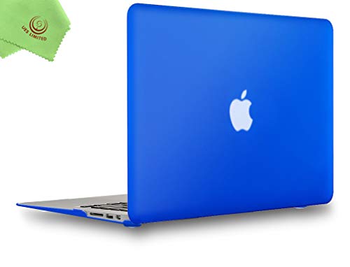 UESWILL Smooth Matte Hard Shell Case Cover Compatible with MacBook Air 11 inch (Model A1370 / A1465) + Microfibre Cleaning Cloth, Royal Blue - color: Royal Blue, size: MacBook Air 11"