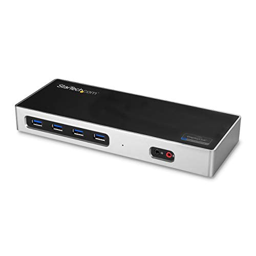 USB-C & USB-A Dock - Dual Monitor 4K 60Hz Dock DisplayPort + HDMI - Hybrid USB 3.0 Docking Station for USB-C/USB-A Laptops - 6X USB Type-A, GbE - USB 3 Mac Windows DK30A2DH (Renewed)