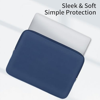 RAINYEAR 13 Inch Laptop Sleeve Case Padded Carrying Bag, Navy Blue | Slim Protective Soft Zipper Computer Cover for 13.3 inch MacBook Air/Pro M1 M2 M3 M4 M5 A3449 A3240 A3113 A2681 A2338 - color: Navy Blue, size: 13"