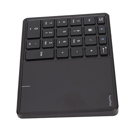 Dioche Numeric Keypad Touchpad 22 Keys Dual Modes BT 2.4G USB Number Pad Portable ABSType C Charging for Office Use (Black)