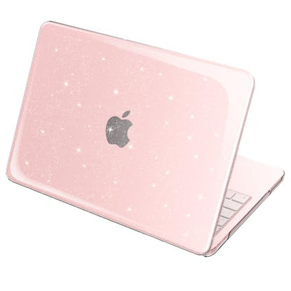 Case Compatible with MacBook Neo 13 inch Laptop 2026 (Model A3404), Scratch Resistant Protective Hard Shell Cover, Glitter Blush - color: Glitter Blush