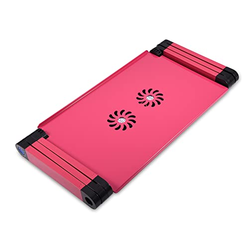 Greensen Laptop Stand，Cooling Fans Foldable | Adjustable height and angle with rotating joints,Two anti-slip buckles secure laptop,Aluminum alloy