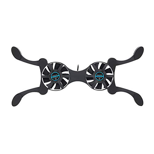 QUZHI Mini Portable Folding Foldable USB Dual Fan Cooler Cooling Pad for PC Laptop Notebook 7