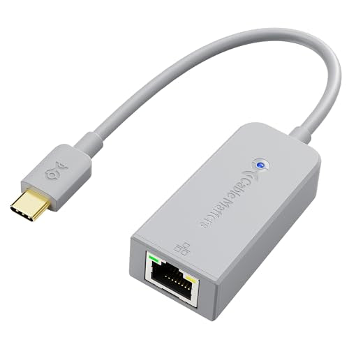 Cable Matters USB C to Ethernet Adapter, Gigabit Ethernet to USB C, Gray | 1000Mbps, PXE, MAC Clone, Thunderbolt to Ethernet Adapter, Compatible with MacBook Pro, XPS, Surface Pro - color: Gray, size: 1-Pack
