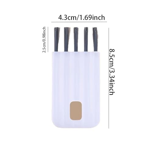 Keyboard Cleaning Brush Tool with Bendable Cup Cover, Flexible Dust Remover for Keyboards, Laptops, Office and Home, White