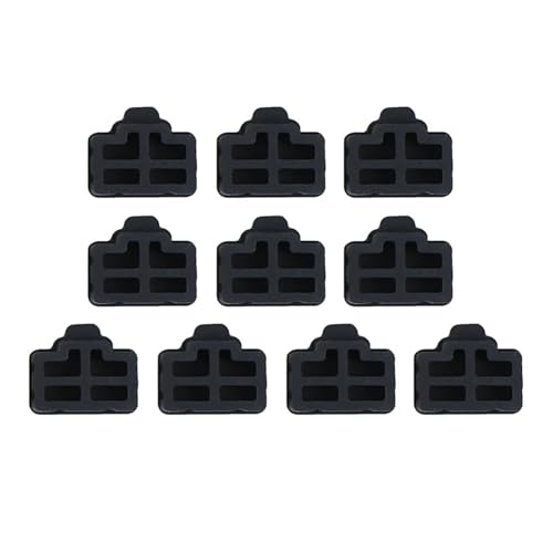 60 Pcs Ethernet Hub Port RJ45 Anti Dust Cover Cap Protector Plug RJ45 Dust Plug for Laptop/Computer/Router RJ45 Connector(Black) - color: Black