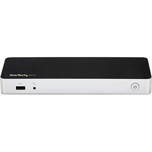 StarTech USB-C Dual 1080p HDMI or DVI Dock, 60W PD, GbE, Thunderbolt 3 | Laptop docking station, charging, plug-and-play, HP, Lenovo, Dell and Surface, dual HDMI/DVI, 3.5mm headset, 1m cable