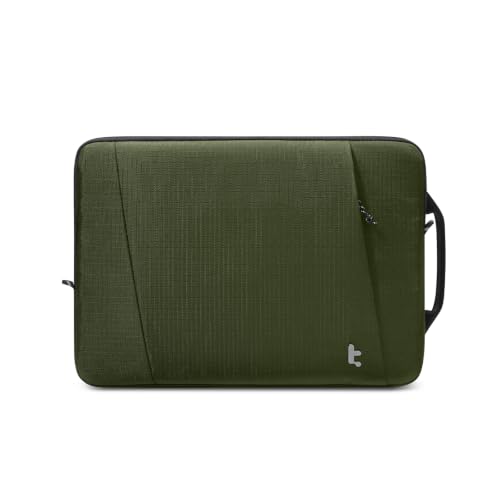 tomtoc Slim & 360° Protective Laptop Sleeve for 13-inch MacBook Air M5/A3449 (2026), M4/A3240, M3/A3113, M2/A2681 M1/A2337, Water-Resistant Case with CornerArmor, Fits 13" MacBook Neo & MacBook Pro - color: Green, size: 13-inch for New MacBook Air & Pro