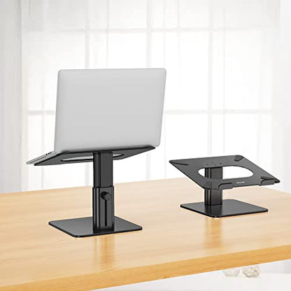BESIGN LSX6N Laptop Stand, Ergonomic Adjustable Notebook Riser, Computer Holder, Laptop Mount Compatible with 10-15.6" Laptops, Black - color: Black