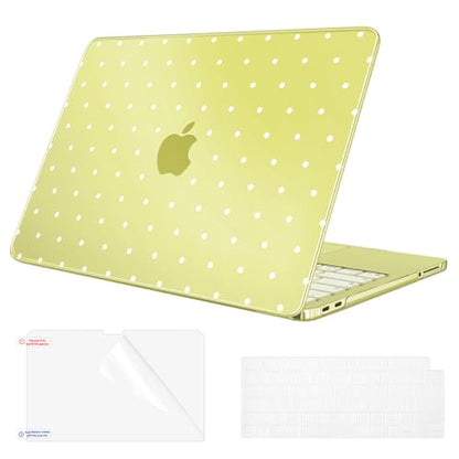 Fintie Case for MacBook Neo 13 Inch with Keyboard Skin & Screen Protector | 2026 A3404, Snap-On Design, Slim Fit, Hard Shell Cover, Citrus Polka Dot - color: Citrus Polka Dot