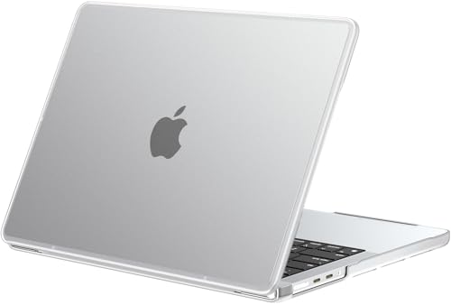 BlueSwan Anti-Cracking Hard Shell Case Compatible with MacBook Pro 14-inch M5 2026 2025-2021 Release M4 M3 M2 M1 Pro/Max Chip, Anti-Fingerprint Soft TPU Bumper, Frosted White - color: Frosted White