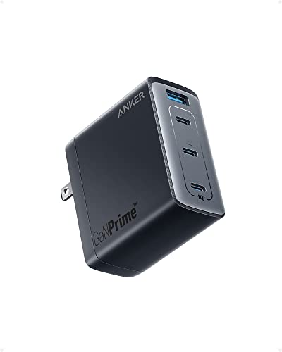 Anker 150W Max USB C Charger Block, 4-Port Compact Foldable GaN Charger for MacBook Pro/Air, iPhone 17/16 and More Series, Dell and More