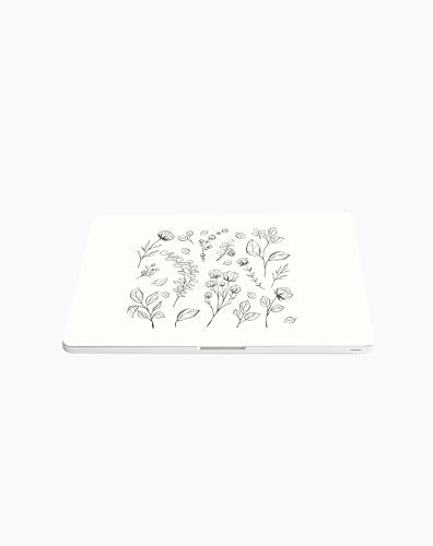 Laptop Skin Sticker Cover Decal - Flower Decal - Universal Size - Fits All laptops up to a 16” Diagonal Size | Easy to Apply, Remove and Change Styles (Black Flowers) - style: Black Flowers