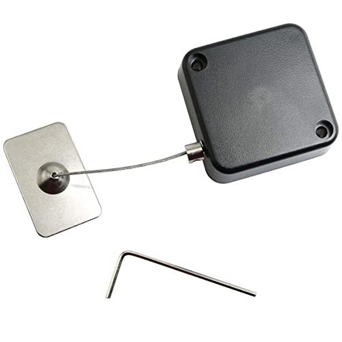 MEETOOT Automatic Retractable Anti-Theft Cable Case 44X16mm Hardware Security Cable Lock Anti Theft Combination for Tablet, Mobile Phone, Remote Control