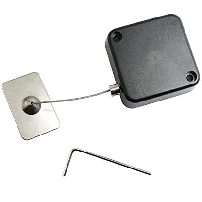 MEETOOT Automatic Retractable Anti-Theft Cable Case 44X16mm Hardware Security Cable Lock Anti Theft Combination for Tablet, Mobile Phone, Remote Control