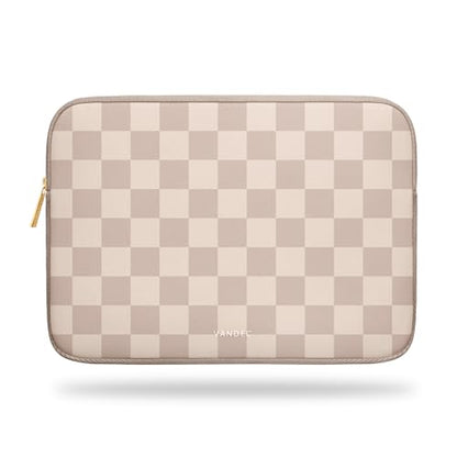 Vandel Slim 17.3 Inch Laptop Sleeve, 17 Inch Laptop Case, Computer Sleeve, Chromebook Cover Bag for HP, Dell, Lenovo, Asus, Acer, MSI Notebook - color: a. Neutral Checker, size: 17 Inch