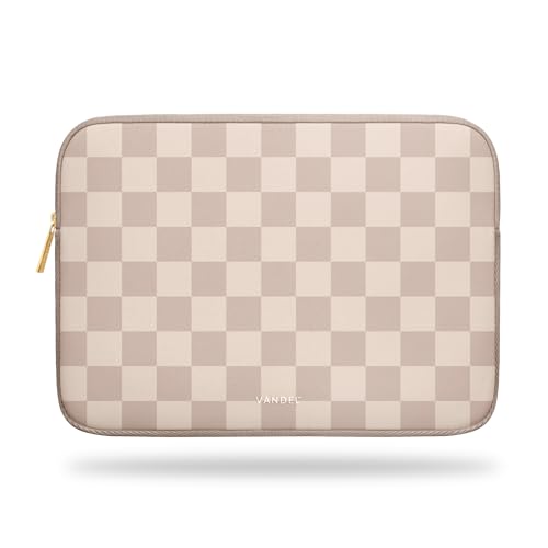 Vandel Slim 17.3 Inch Laptop Sleeve, 17 Inch Laptop Case, Computer Sleeve, Chromebook Cover Bag for HP, Dell, Lenovo, Asus, Acer, MSI Notebook - color: a. Neutral Checker, size: 17 Inch
