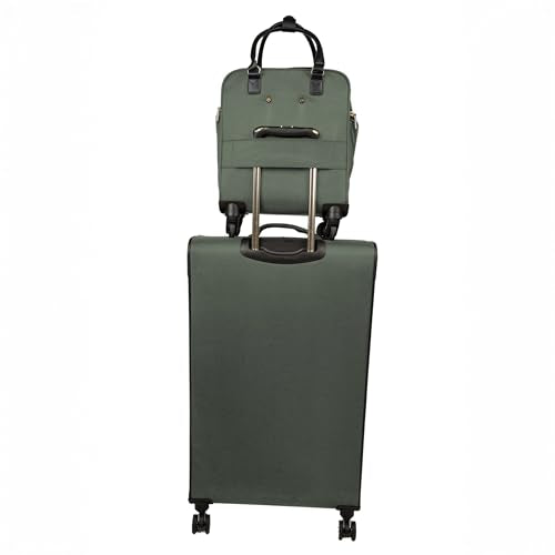 Kenneth Cole REACTION Chelsea Chevron Quilted Luggage, Olive, Underseater, 17-Inch Carry On - color: Olive, size: 17-Inch Underseater