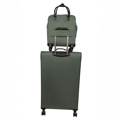 Kenneth Cole REACTION Chelsea Chevron Quilted Luggage, Olive, Underseater, 17-Inch Carry On - color: Olive, size: 17-Inch Underseater