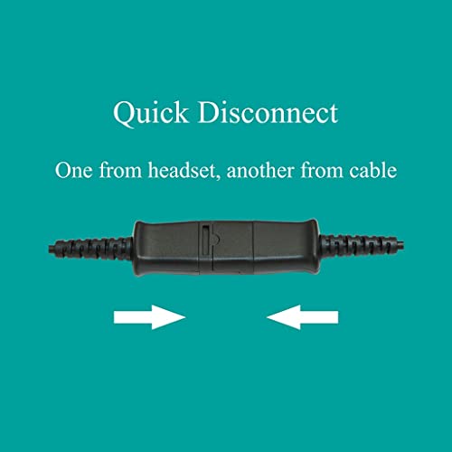 Y-Training Y-Splitter Headset Adapter Cable Compatible with Plantronics QD Headset for Training Purposes - size: No switch + plantronics-qd