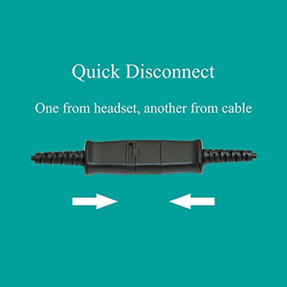 Y-Training Y-Splitter Headset Adapter Cable Compatible with Plantronics QD Headset for Training Purposes - size: No switch + plantronics-qd