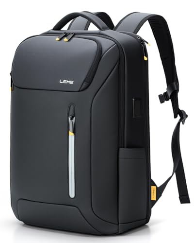 Laptop Backpack 17.3 Inch Business Travel Backpack with USB Charging Port, Durable Lightweight Anti-Theft Work Computer Bag with Laptop Compartment, Black - color: Black