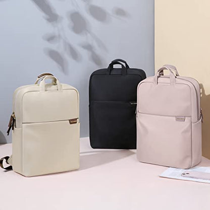 GOLF SUPAGS Travel Laptop Backpack for Women Anti Theft Slim Durable College Bookbag Business Computer Bag Fit 15.6Inch Notebook (Apricot, 15.6Inch) - color: Apricot, size: 15.6 Inch